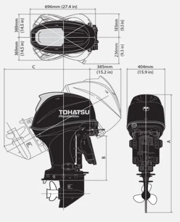 Лодочный мотор Tohatsu MFS 60 AETS