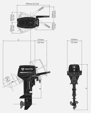 Лодочный мотор Tohatsu M 9.8 BEFS
