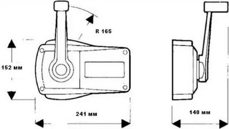 Контроллер газ/реверс B89WH Mars Controls 1 рычаг бел.