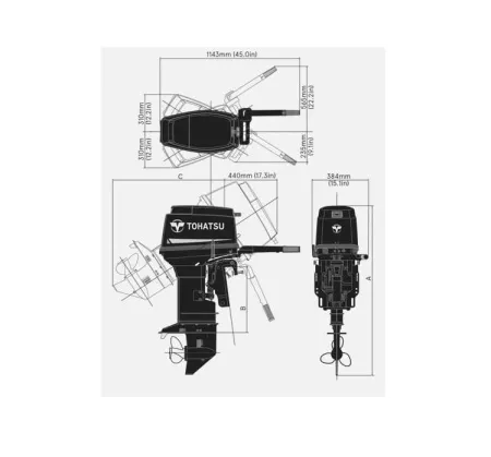 Лодочный мотор Tohatsu M 40 D2S