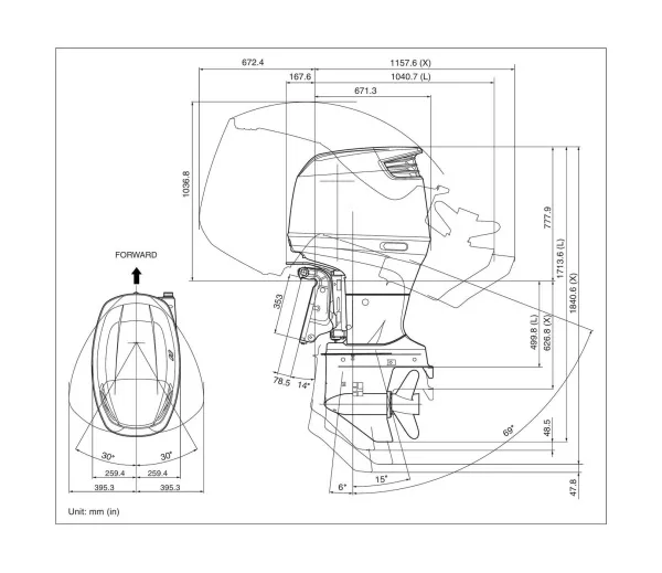 Лодочный мотор Suzuki DF 150 WTX