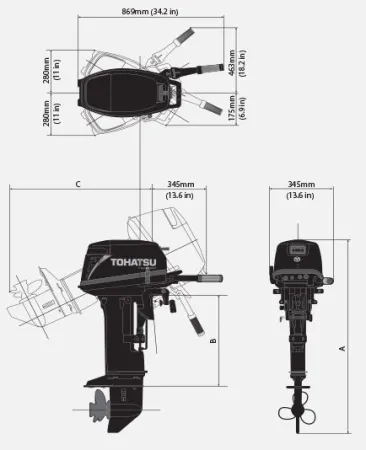 Лодочный мотор Tohatsu M 18 E2S